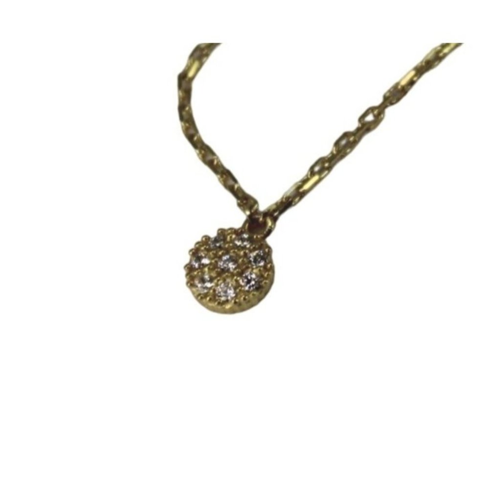 Parker Daniels Swarovski Crystal Pendant Gold Wash Sterling Silver 55065 Circle